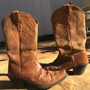 Ariat Tan Leather Cowboy Boots